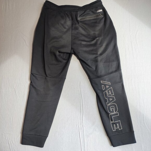 American Eagle jogger pants men's size L black with graphic design - Picture 3 of 15
